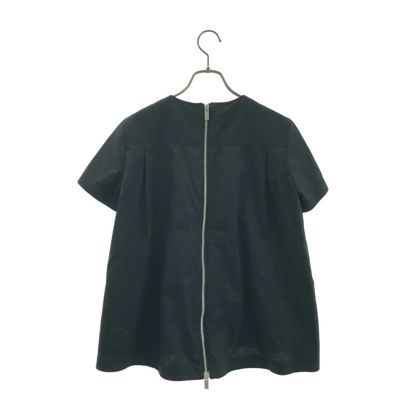 sacai / 사카이 | 2020SS | Back Zip Peplum Top / 로고 백 지퍼 컷아웃 블라우스 | 2 | 여성