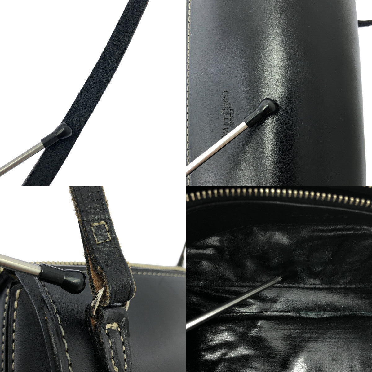 COURREGES | 鼓形縫製皮革肩背包 |