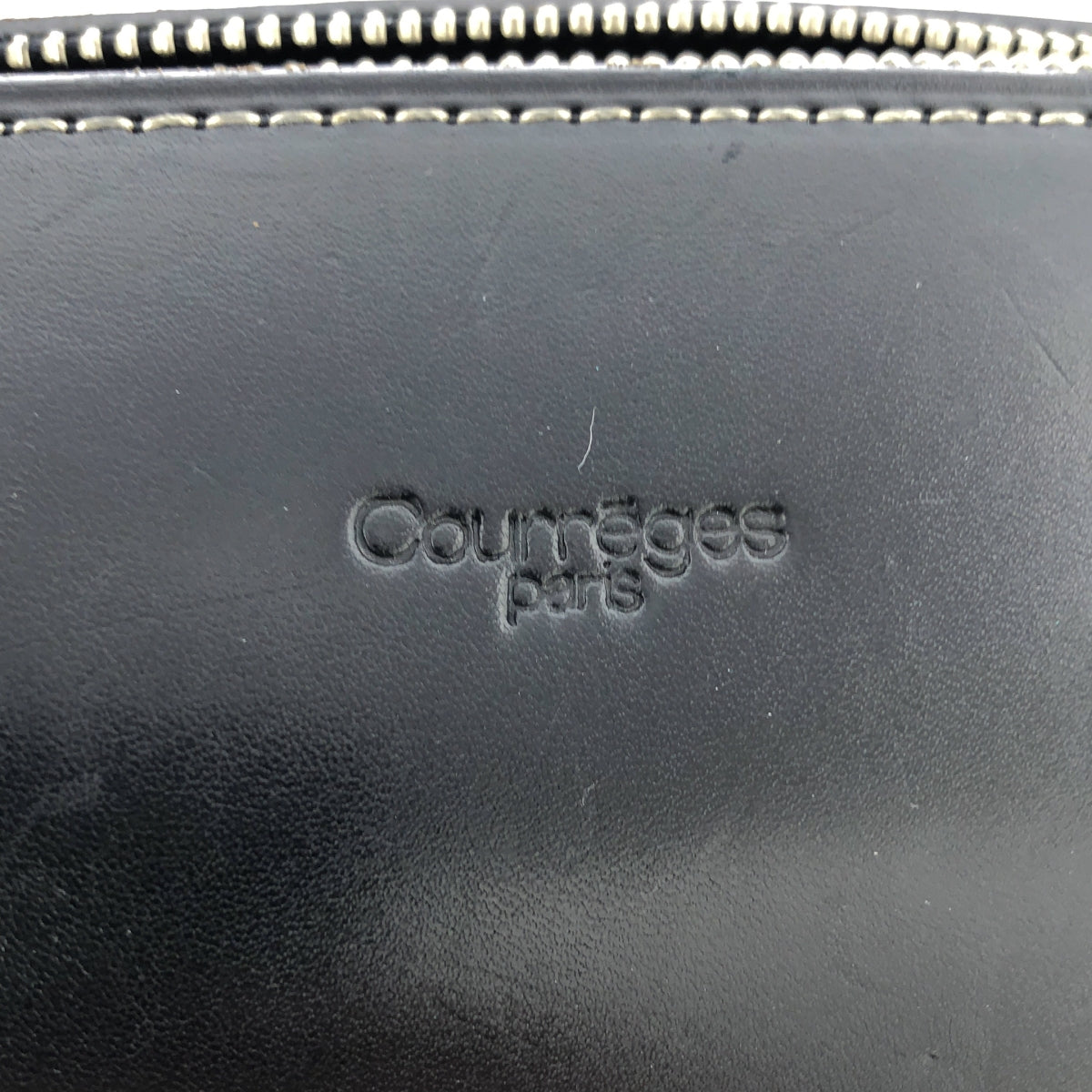 COURREGES / 크레이지 | 드럼형 스티치 가죽 숄더백 |