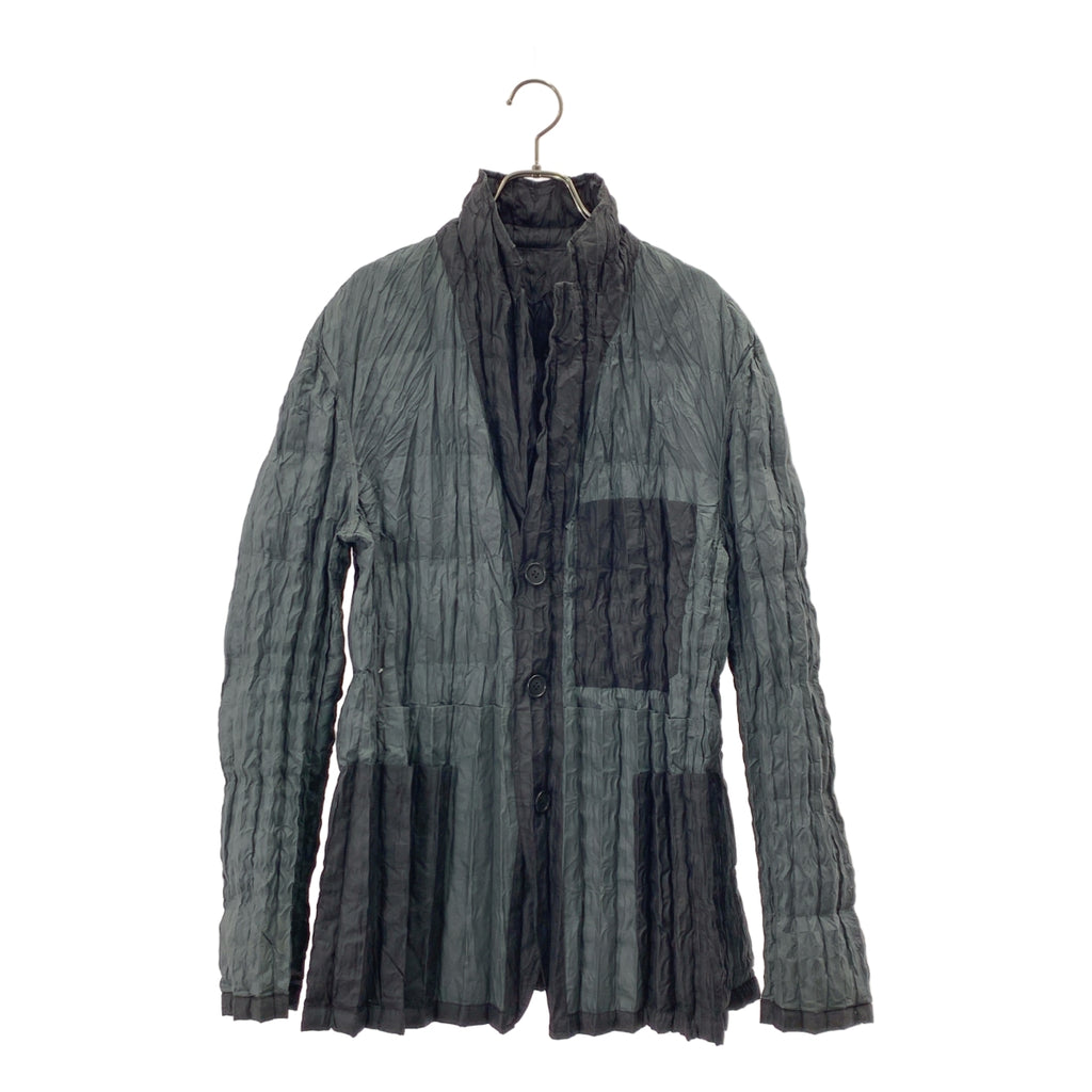 ISSEY MIYAKE MEN / イッセイミヤケメン | 2016AW | シワ加工 プリーツ ダウン リバーシブル テーラードジャケット | 3 | メンズ