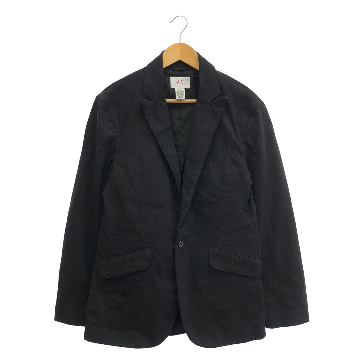 ARMANI EXCHANGE / アルマーニエクスチェンジ | 1B テーラード シングルブレスト ジャケット | S | ブラック | メンズ
