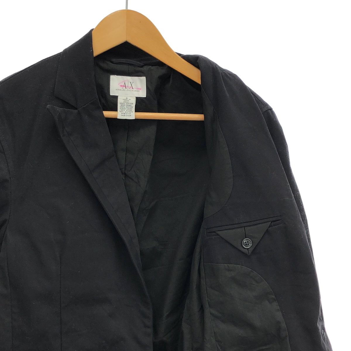 ARMANI EXCHANGE | 1B 修身單排扣外套 | S 碼 | 黑色 | 男款