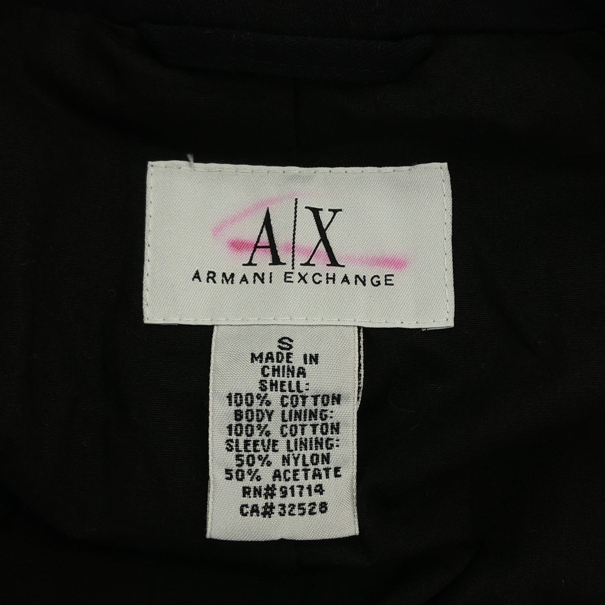 ARMANI EXCHANGE / アルマーニエクスチェンジ | 1B テーラード シングルブレスト ジャケット | S | ブラック | メンズ