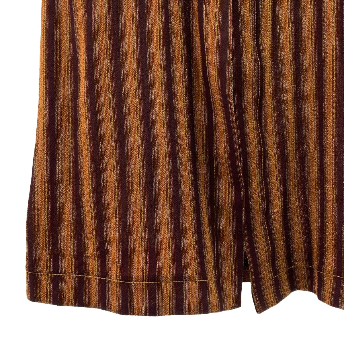 WALES BONNER / ウェールズボナー | STRIPE WOOL CREPE MAROON/RUST ワンピース | 40 | レディース