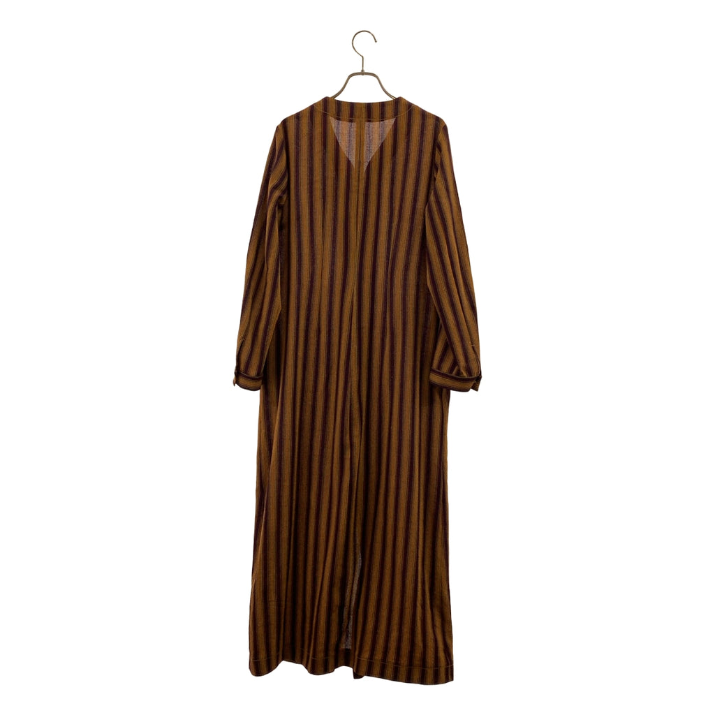 WALES BONNER / ウェールズボナー | STRIPE WOOL CREPE MAROON/RUST ワンピース | 40 | レディース