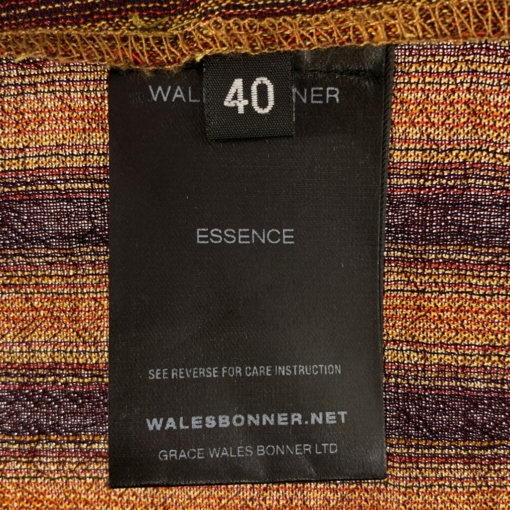 WALES BONNER / ウェールズボナー | STRIPE WOOL CREPE MAROON/RUST ワンピース | 40 | レディース