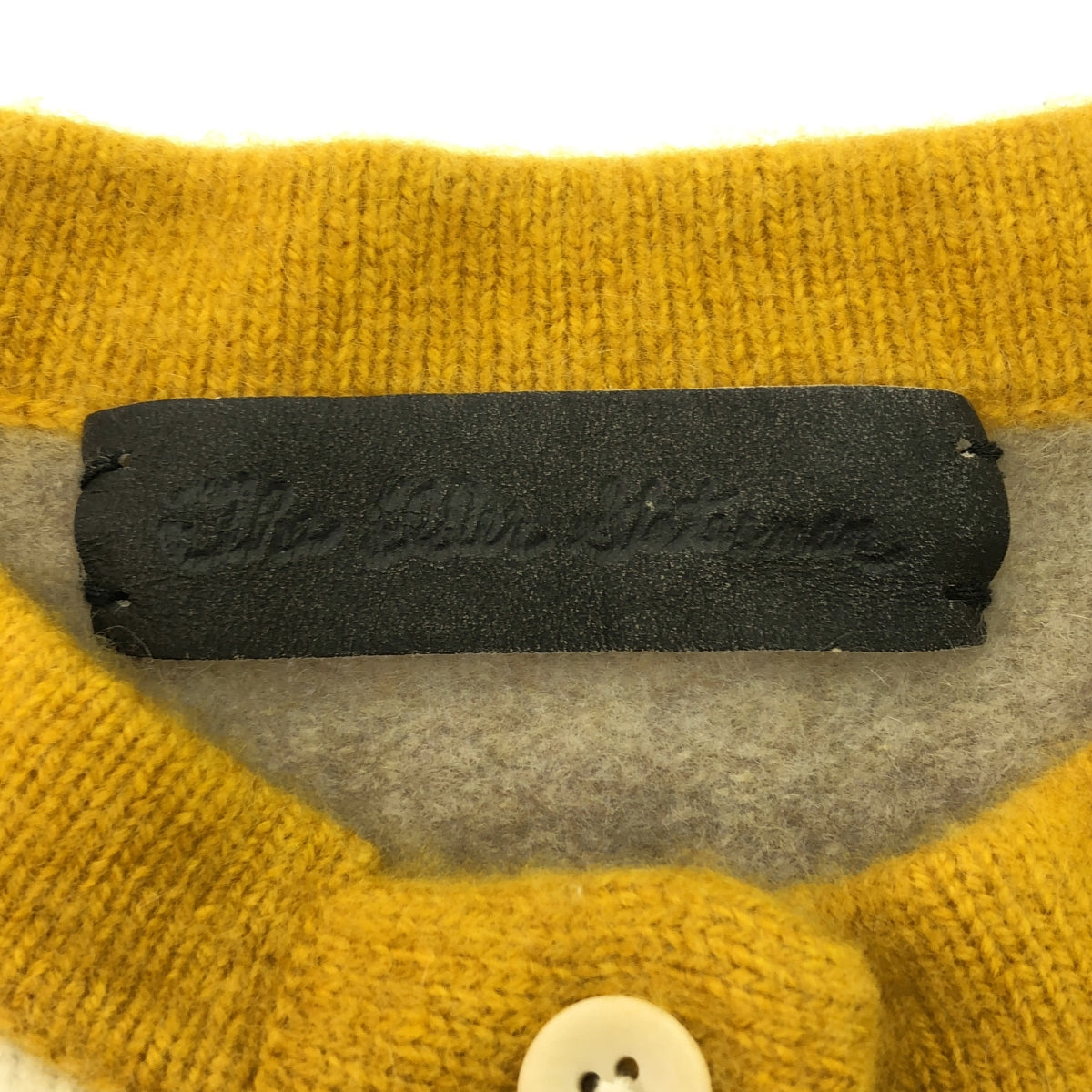 The Elder Statesman / ジエルダーステイツマン | 配色ニットカーディガン | XS | イエロー×ブルー×ホワイト | レディース