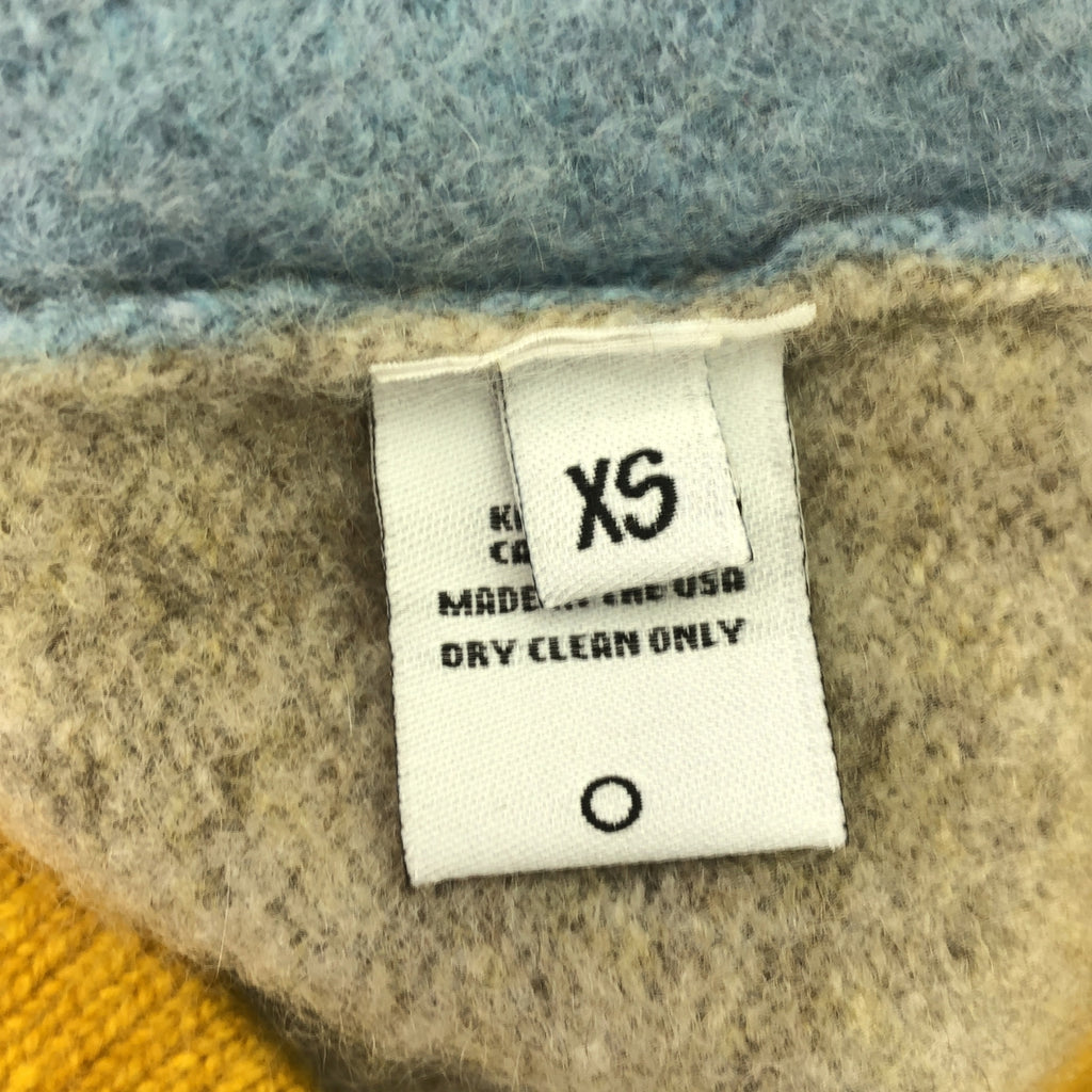 The Elder Statesman / ジエルダーステイツマン | 配色ニットカーディガン | XS | イエロー×ブルー×ホワイト | レディース