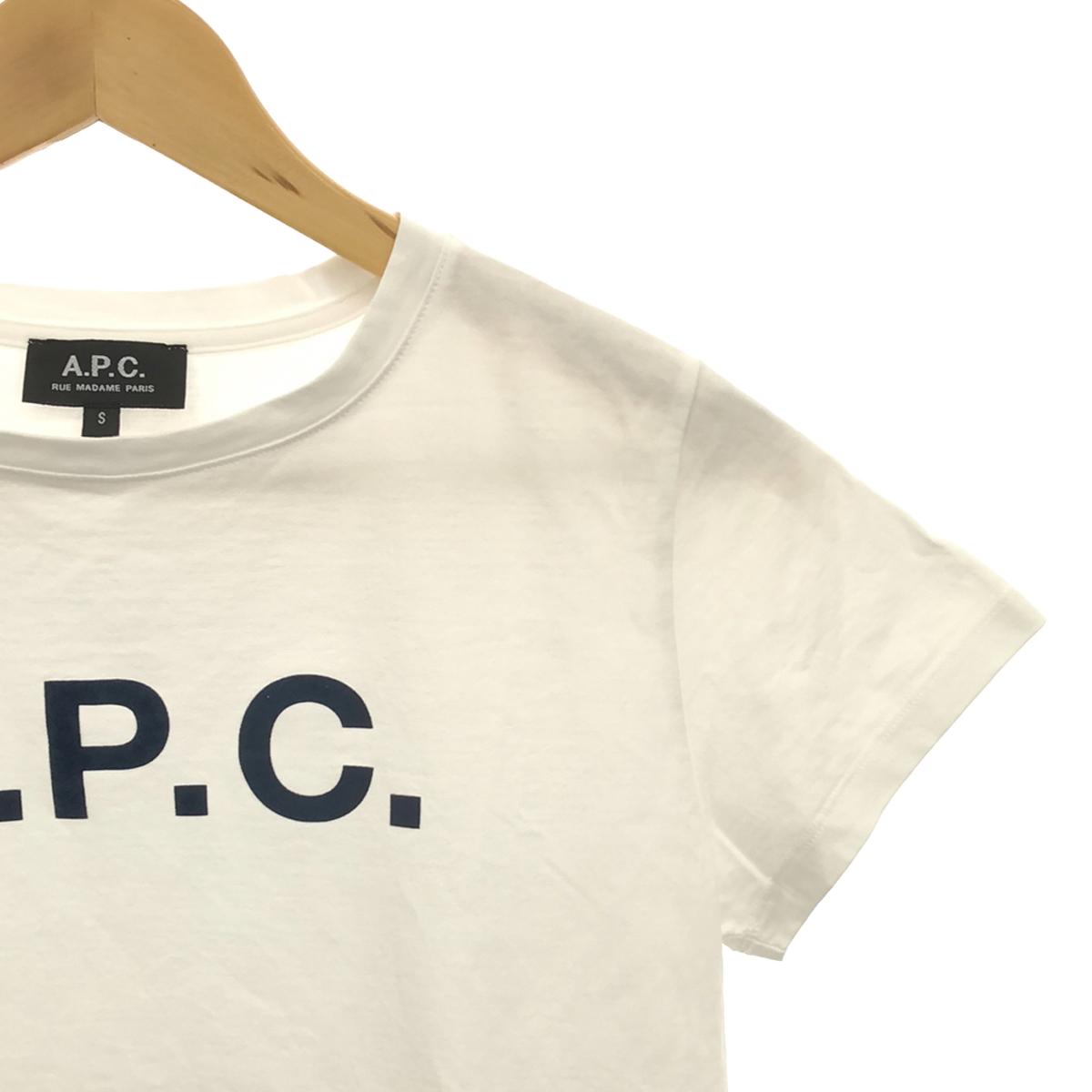 APC | Reverse Logo Print Crew Neck T-Shirt | S | Women's