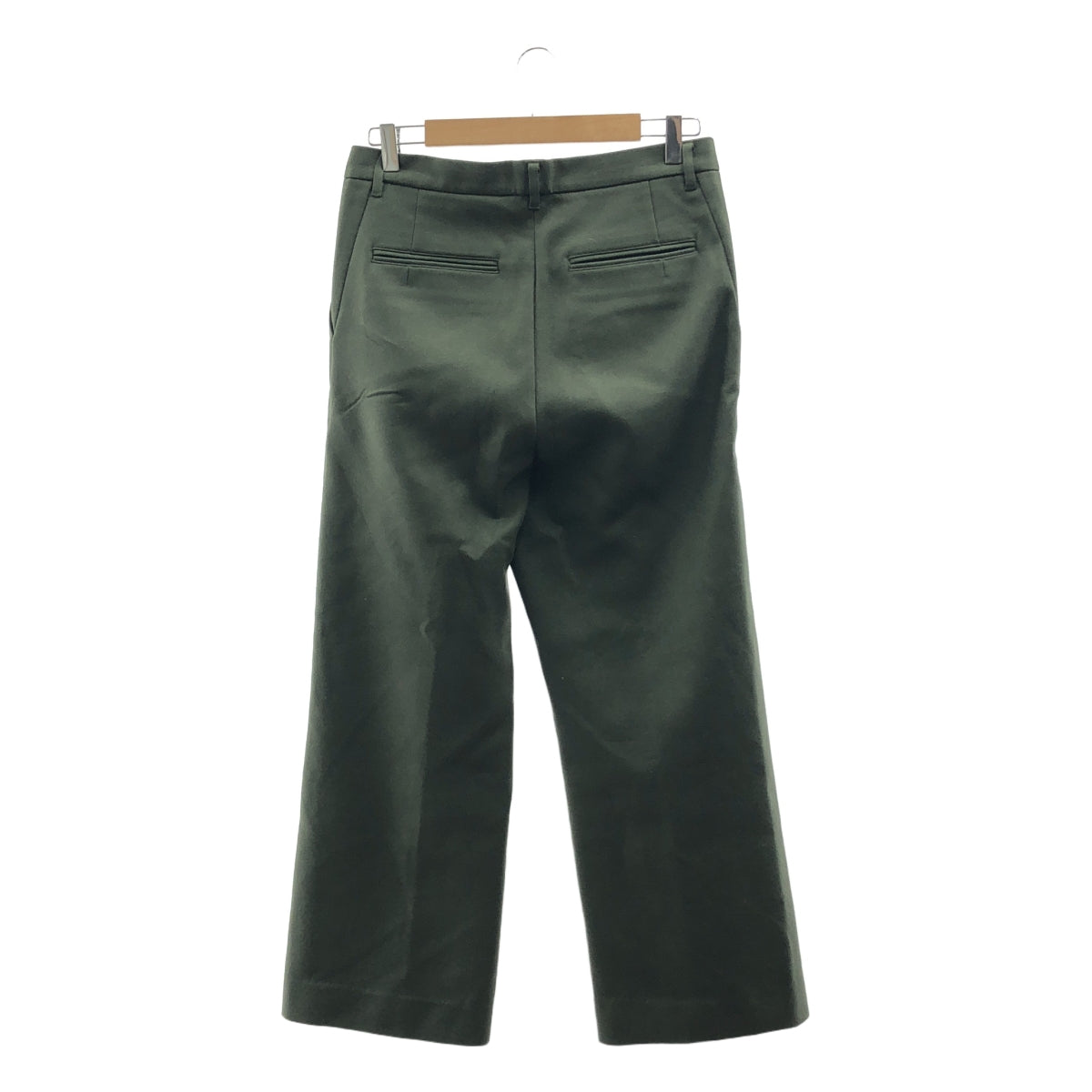 AURALEE / 오라리 | 2016AW | LIGHT MELTON WIDE SLACKS 라이트 멜튼 와이드 슬랙스 팬츠 | 4 | 그린 | 남성