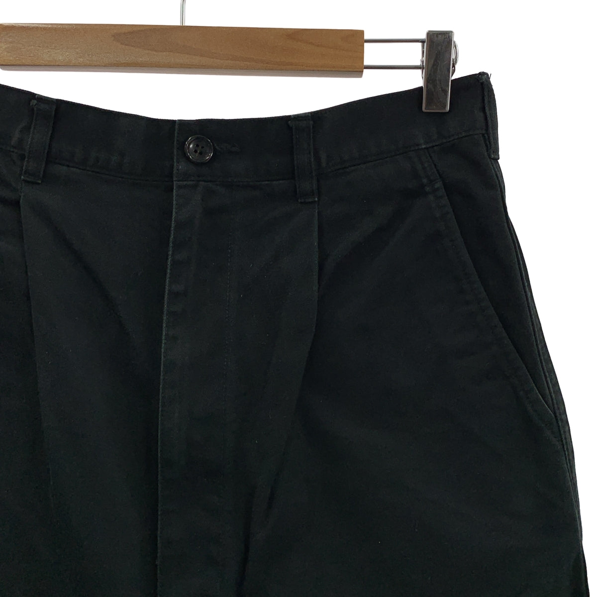 COMME des GARÇONS HOMME | 2018 秋冬 |棉質奇諾布褶襉長褲| SHOPBOP S 號 |黑色|男士