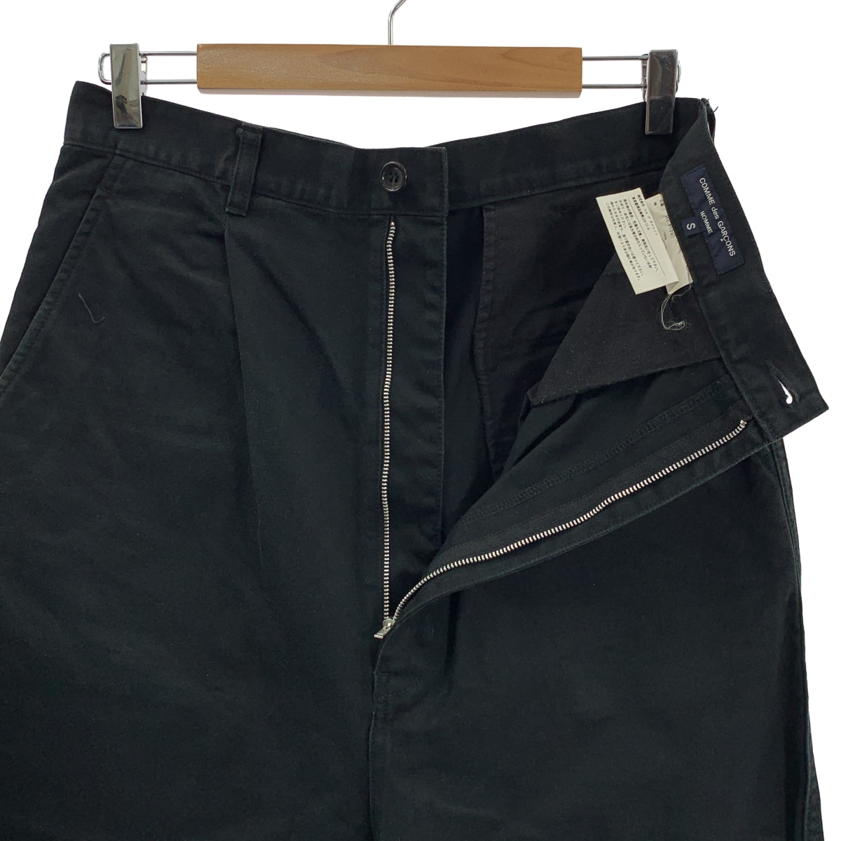 COMME des GARÇONS HOMME | 2018 秋冬 |棉質奇諾布褶襉長褲| SHOPBOP S 號 |黑色|男士