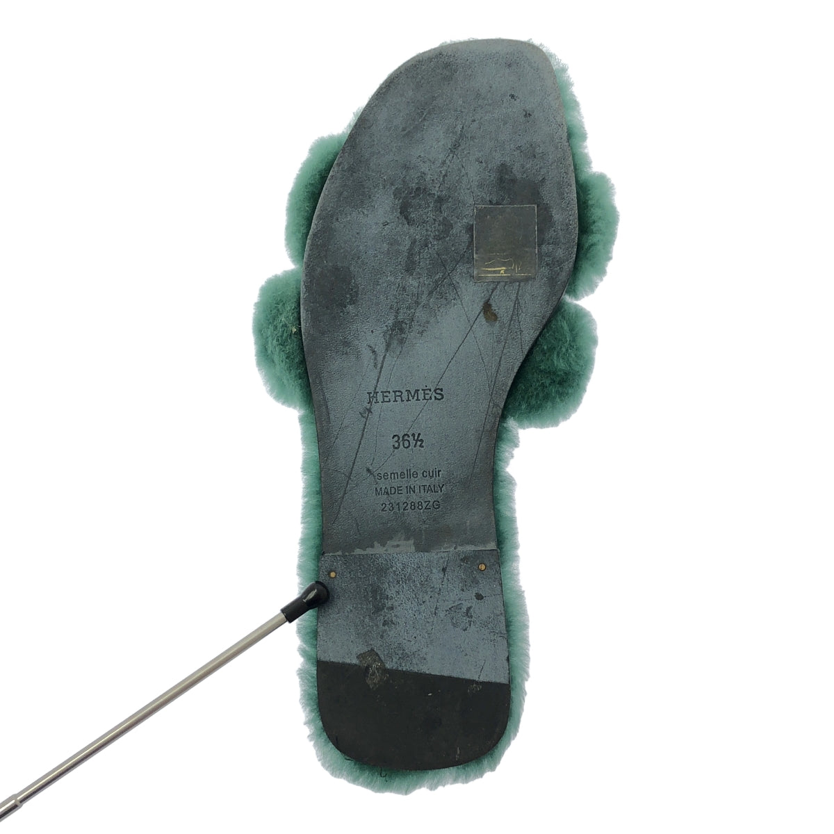 HERMES | Oran Mouton 蟒蛇皮涼鞋 | 尺寸 36 1/2 |