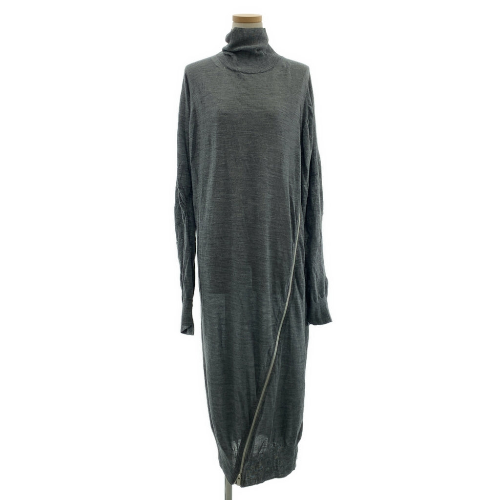 sacai / サカイ | ロゴジップ タートルネック ニット ワンピース | 4 | レディース
