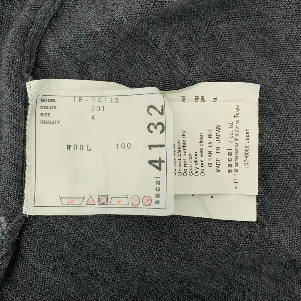 sacai / サカイ | ロゴジップ タートルネック ニット ワンピース | 4 | レディース