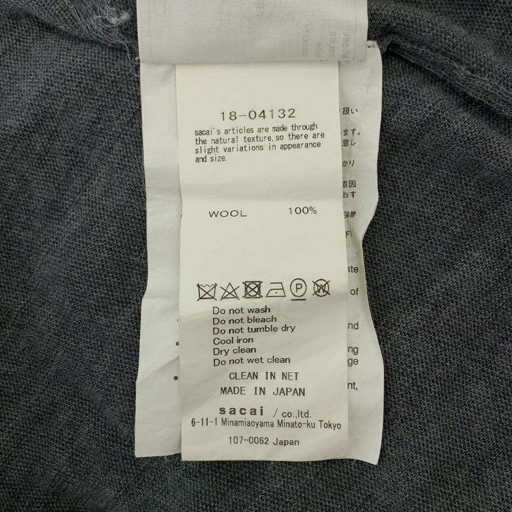 sacai / サカイ | ロゴジップ タートルネック ニット ワンピース | 4 | レディース