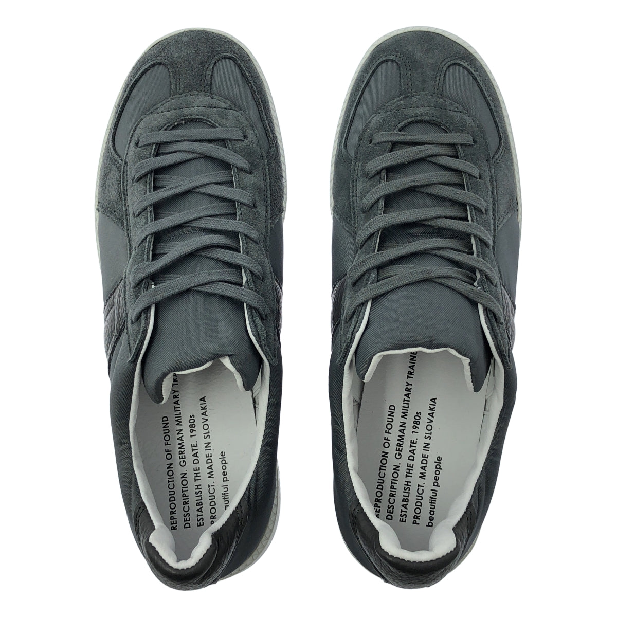 【新品】  beautiful people / ビューティフルピープル | 2024AW | REPRODUCTION OF FOUND german trainer NYLON リプロダクションオブファウンド ジャーマントレーナー スニーカー | 25 | グレー | メンズ