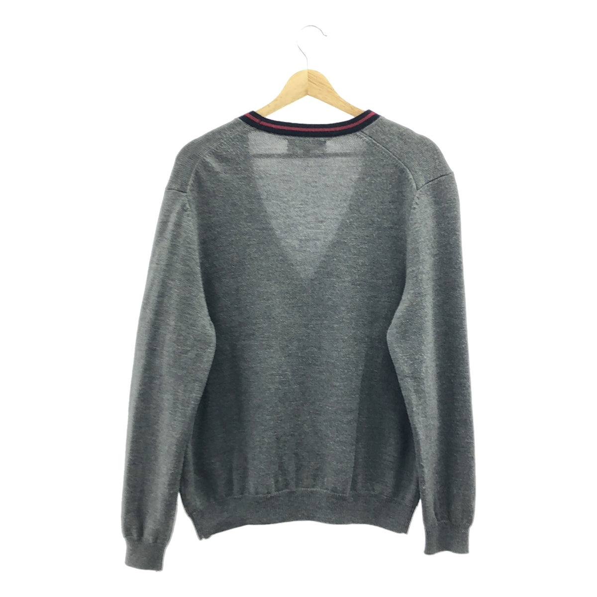 BROOKS BROTHERS / 브룩스 브라더스 | 울 원포인트 로고 니트 카디건 | M | 그레이 | 남성