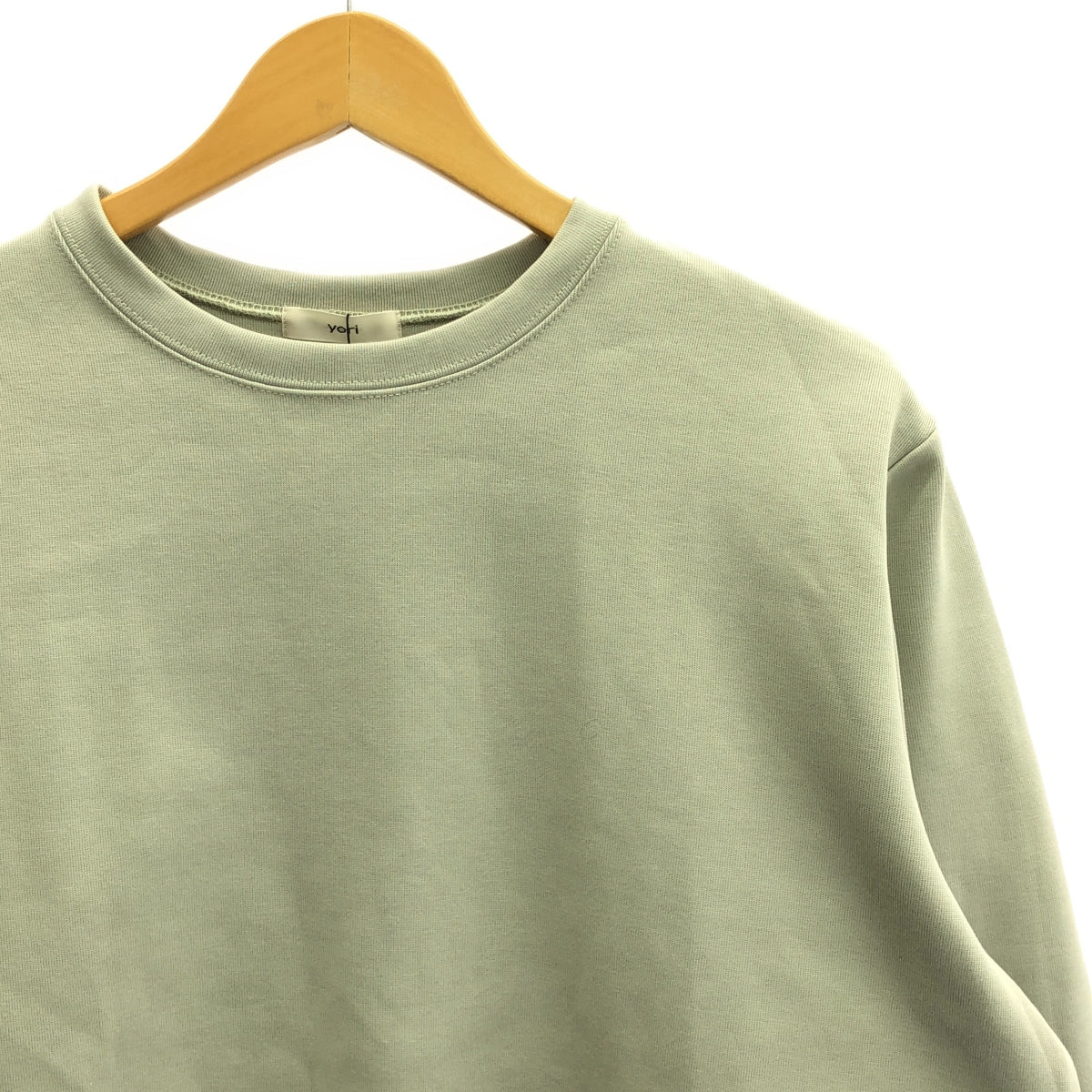 [Good Condition] yori | Chunky Hem Round Tee Cut and Sewn | F | Light Green | Women's