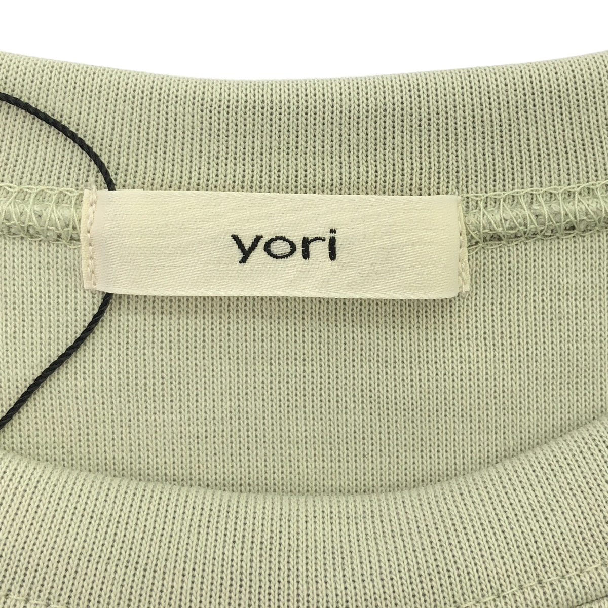 【美品】  yori / ヨリ | チャンキーヘムラウンドTee カットソー | F | ライトグリーン | レディース