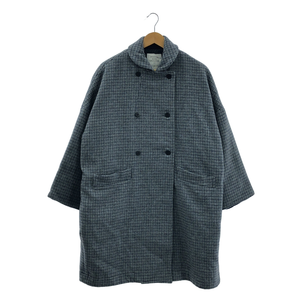 grandma MAMA daughter / 그란 엄마 마도터 | 라운드 컬러 코쿤 실루엣 와이드 코트 | 1 | 블루 | 여성