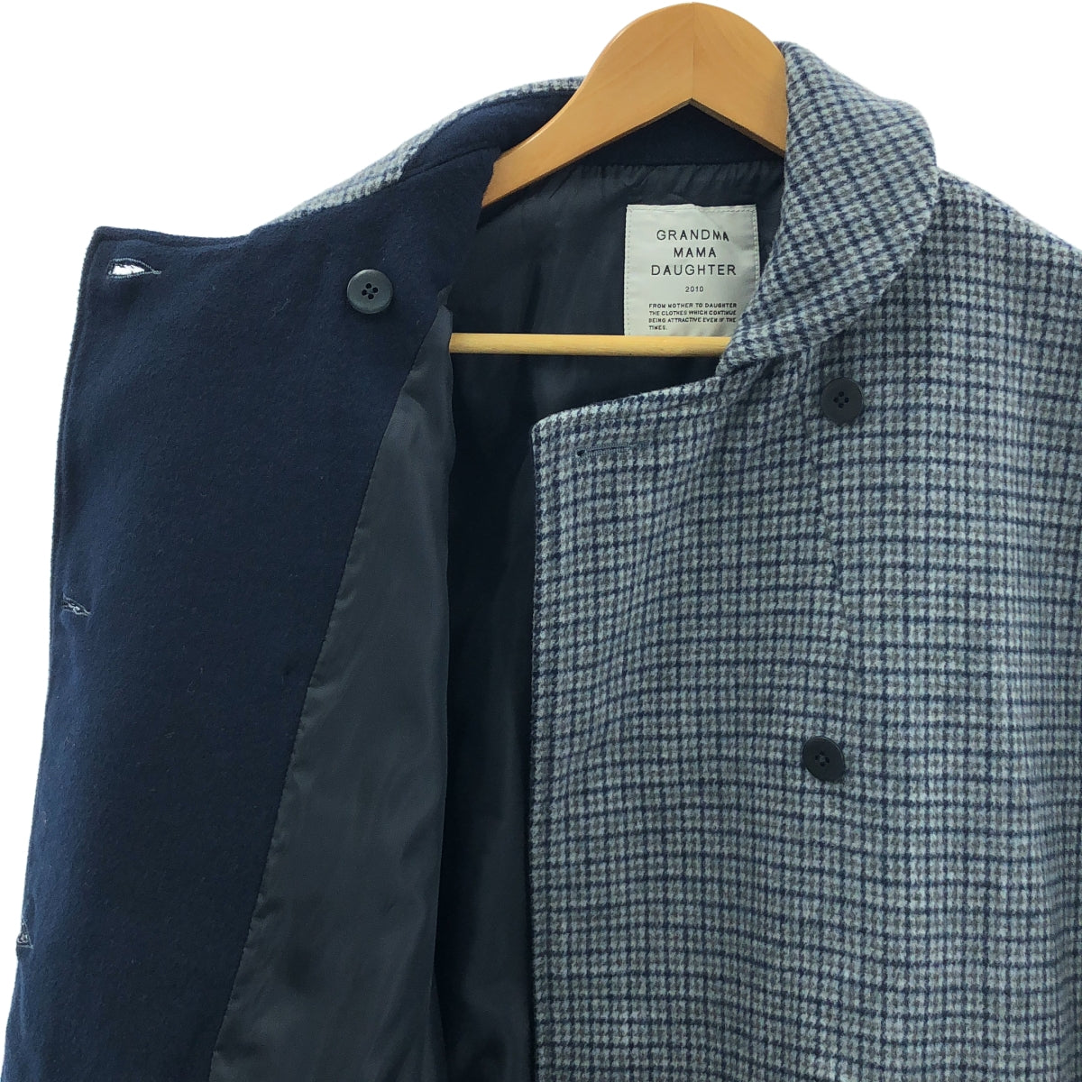 grandma MAMA daughter / 그란 엄마 마도터 | 라운드 컬러 코쿤 실루엣 와이드 코트 | 1 | 블루 | 여성