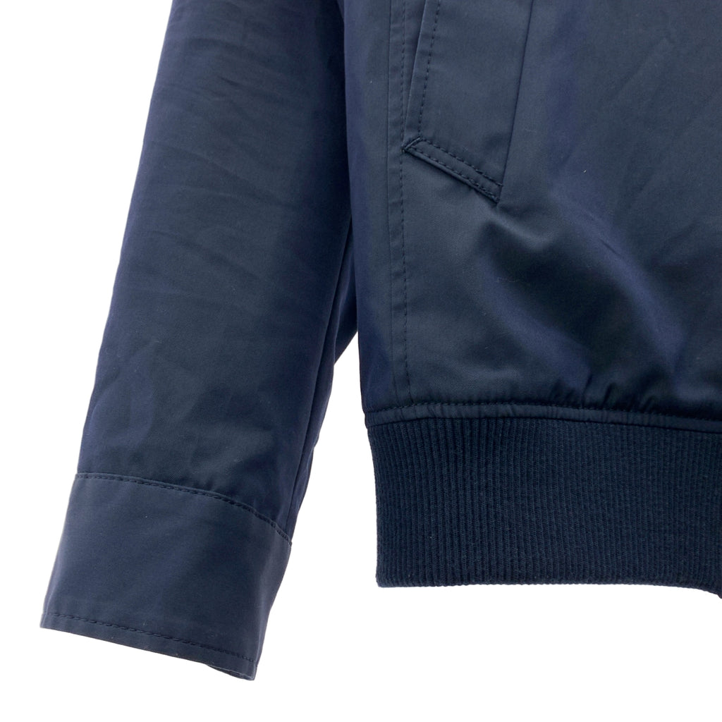 AQUASCUTUM / アクアスキュータム | 背裏クレスト刺しゅう ショートブルゾン | 36 | ネイビー | メンズ