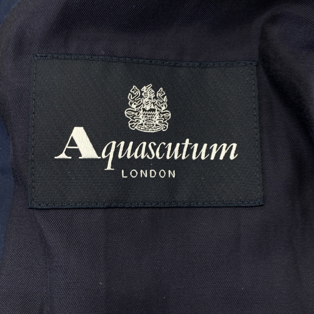 AQUASCUTUM / アクアスキュータム | 背裏クレスト刺しゅう ショートブルゾン | 36 | ネイビー | メンズ