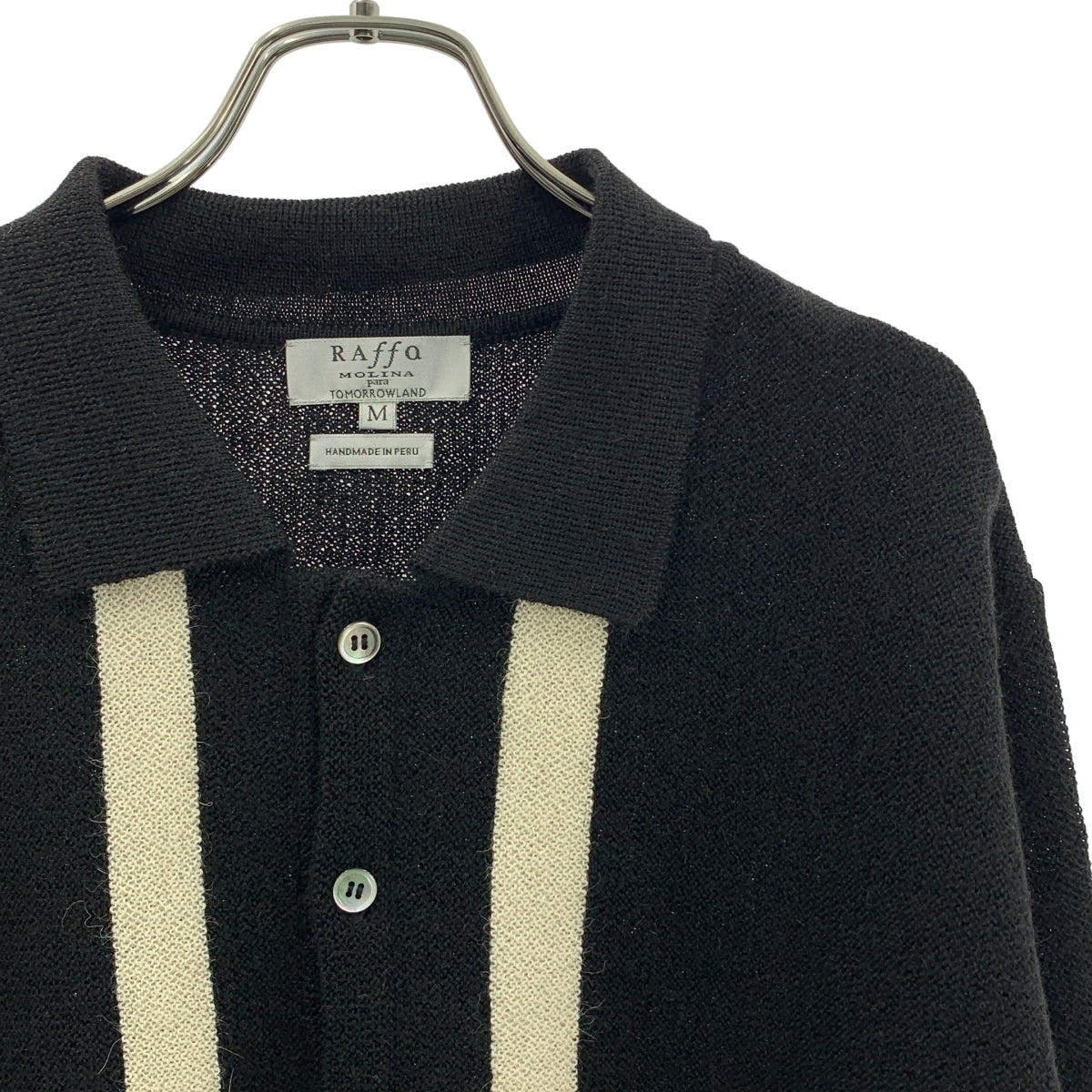 RAffa MOLINA / ラファモリーナ | TOMORROWLAND 別注カラー リンクス編み ポロ カーディガン | M | メンズ