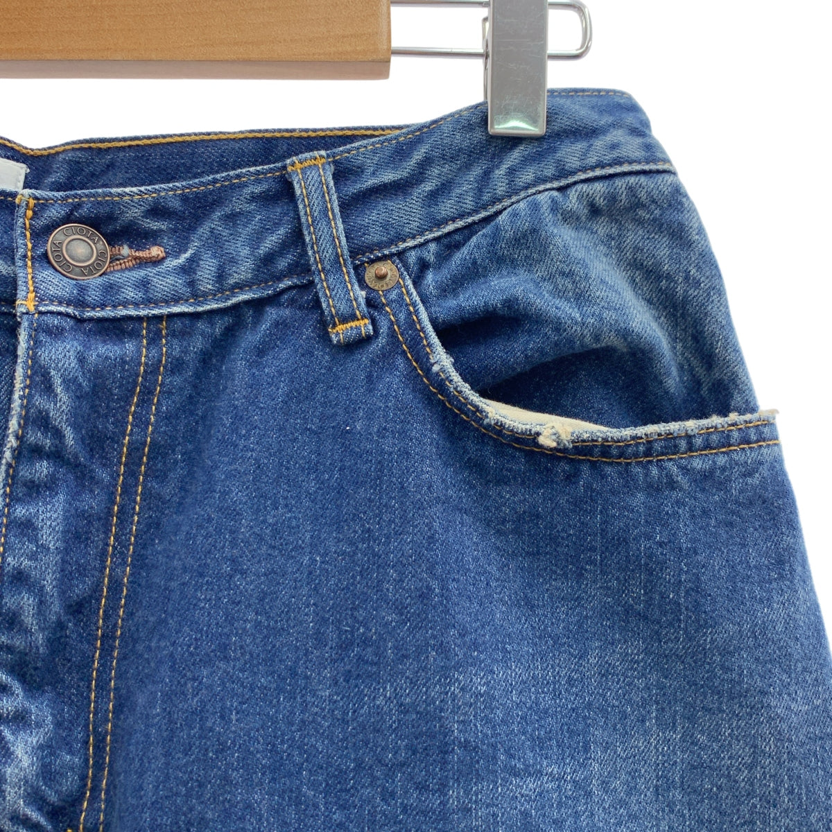 CIOTA | 寬版錐形五口袋鑲邊牛仔褲 | 32碼 | 男款