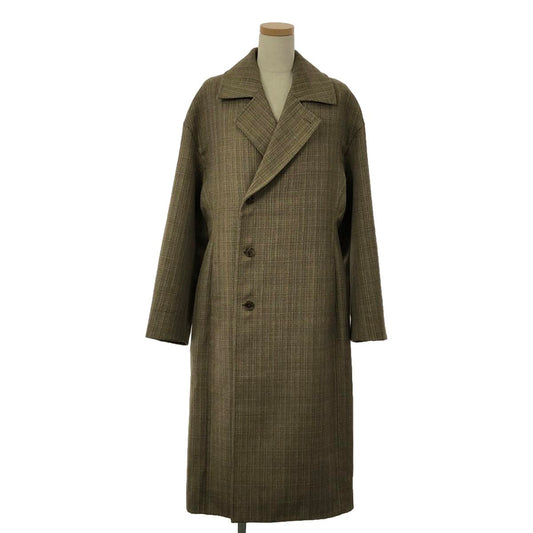 [Good Condition] AURALEE | BLUEFACED WOOL DOUBLE CLOTH / Wool overcoat / Fully lined | 1 | Brown | Women's