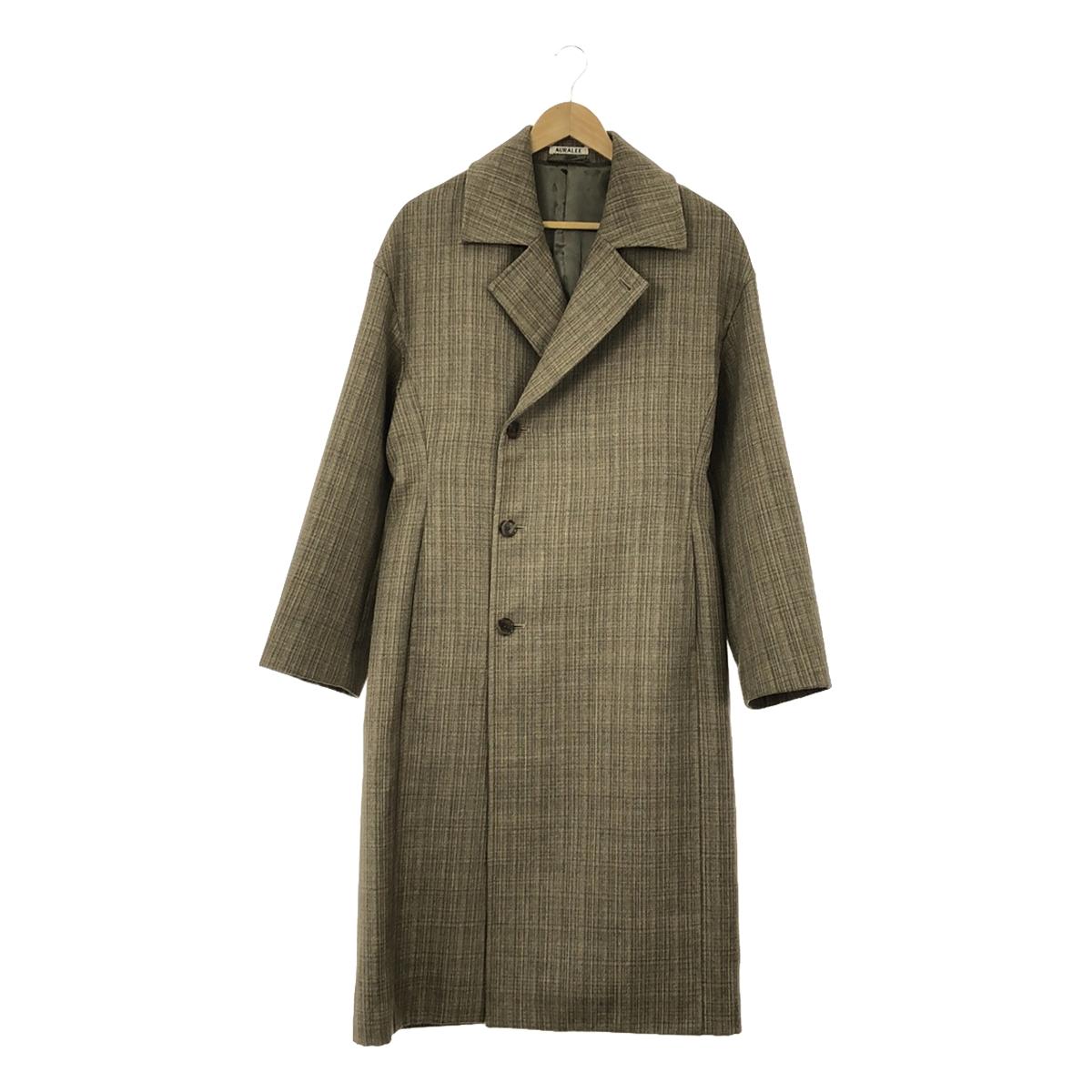 [狀況良好] AURALEE |藍面羊毛雙層布 / 羊毛大衣 / 全襯裡 | 1 |布朗 |女性的