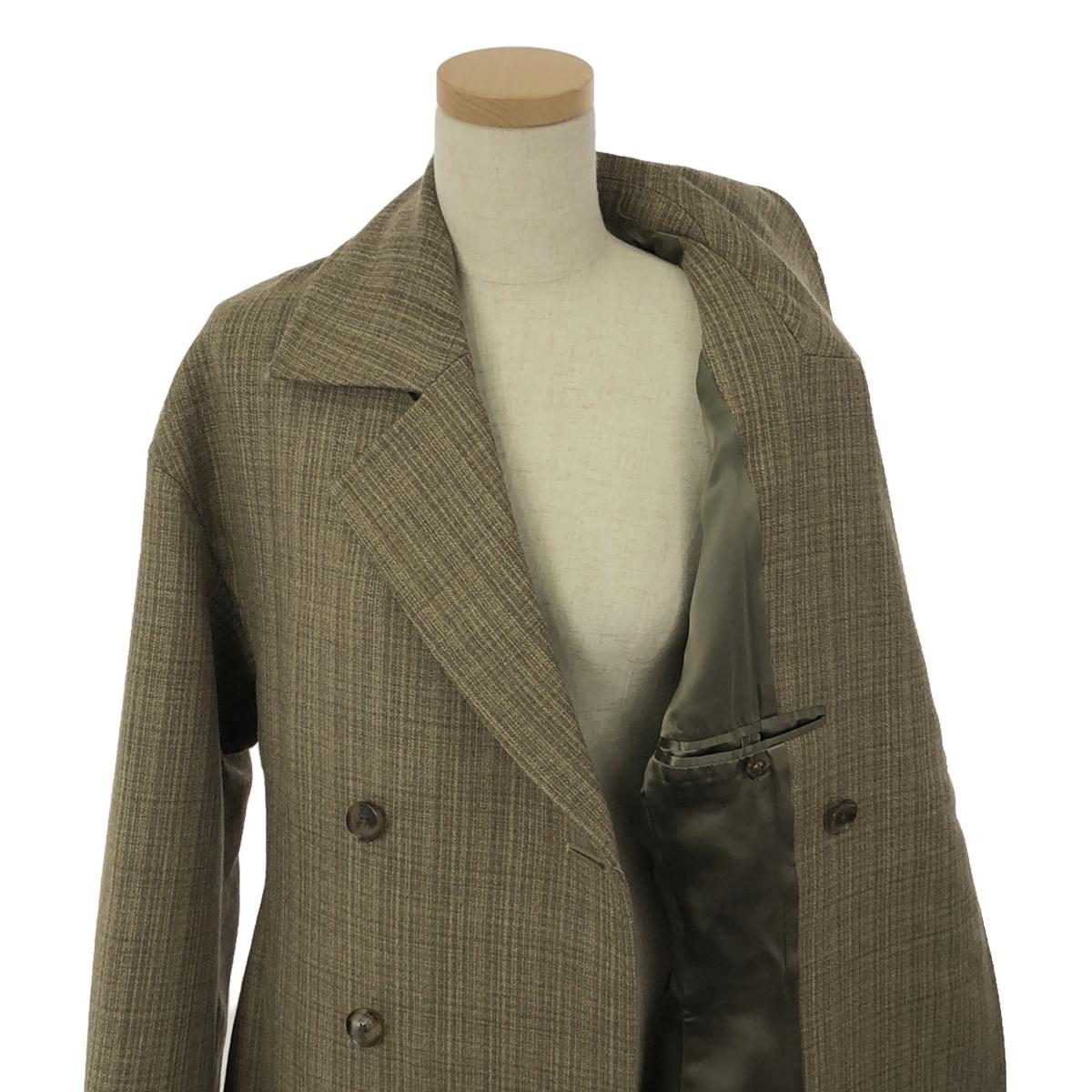 [狀況良好] AURALEE |藍面羊毛雙層布 / 羊毛大衣 / 全襯裡 | 1 |布朗 |女性的