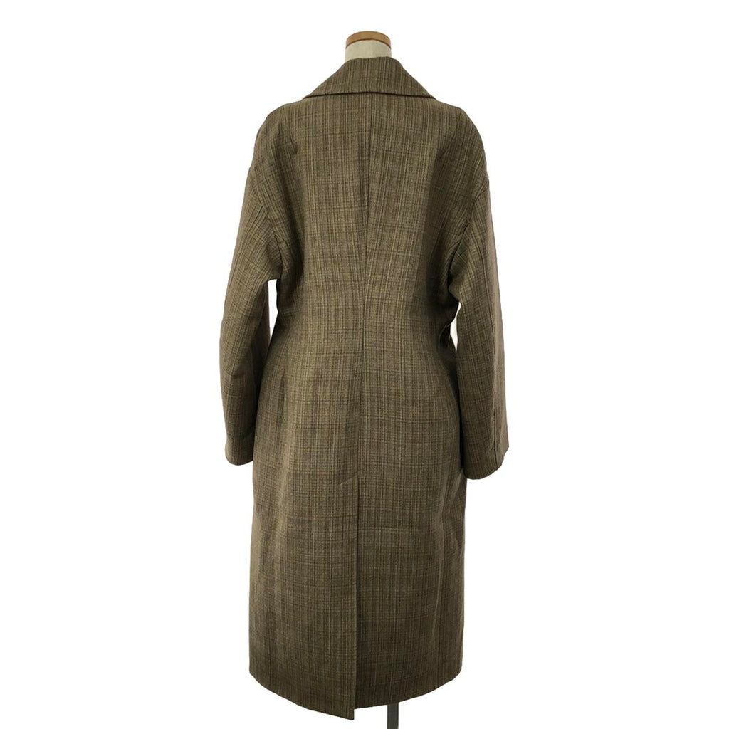 【미품】 AURALEE / 오라리 | BLUEFACED WOOL DOUBLE CLOTH / 울 오버 코트 / 총 안감 | 1 | 브라운 | 여성