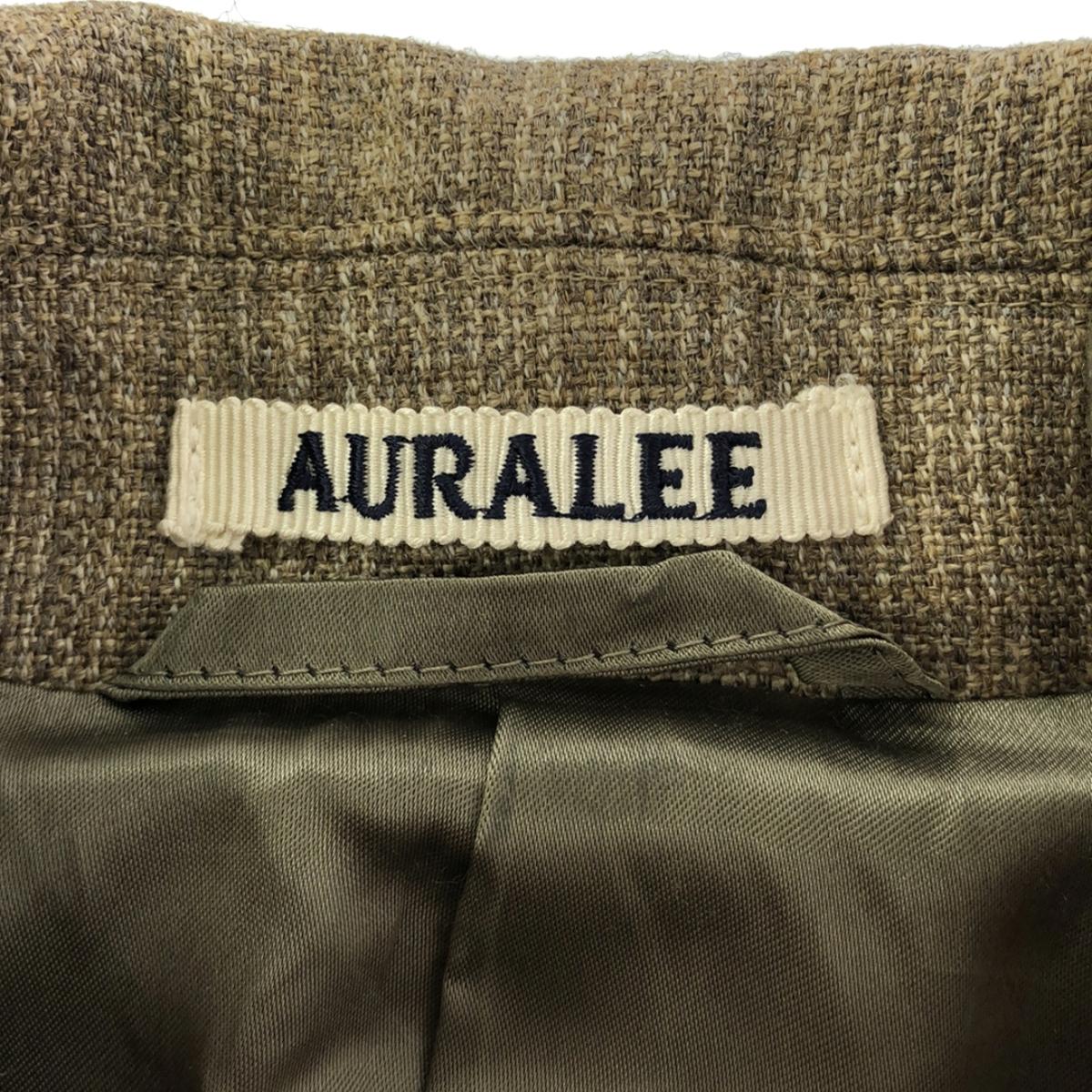 【미품】 AURALEE / 오라리 | BLUEFACED WOOL DOUBLE CLOTH / 울 오버 코트 / 총 안감 | 1 | 브라운 | 여성