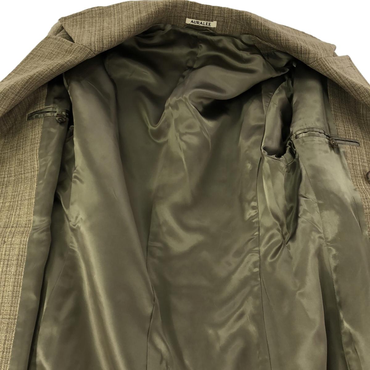 [狀況良好] AURALEE |藍面羊毛雙層布 / 羊毛大衣 / 全襯裡 | 1 |布朗 |女性的