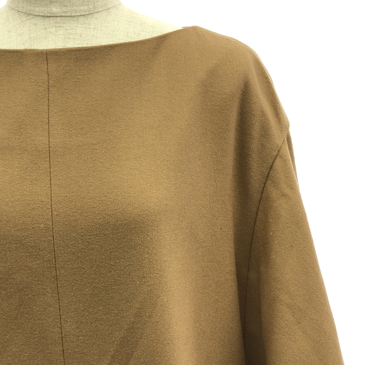 ADORE / アドーア | ウール混 袖フリル ワンピース | 38 | キャメル | レディース