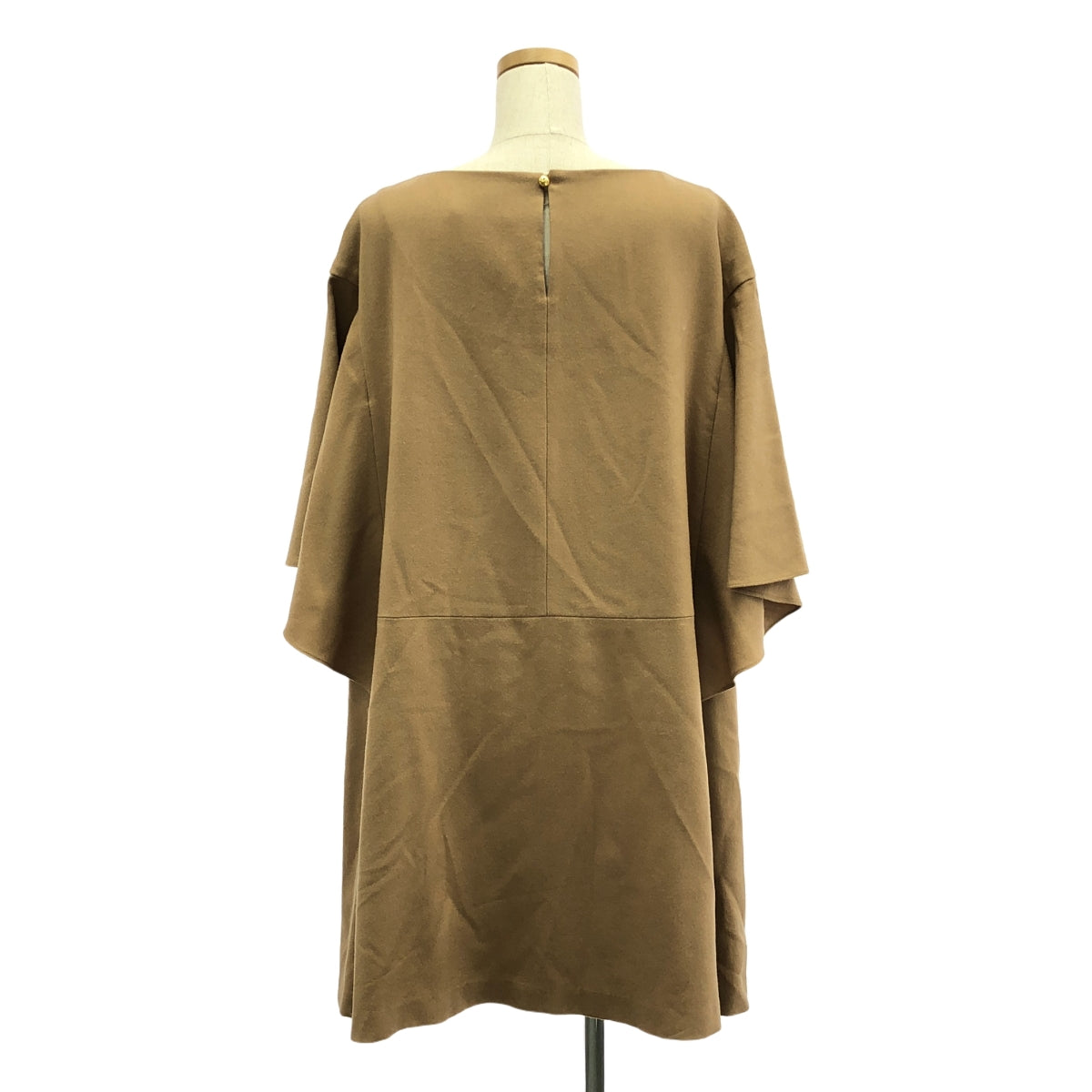 ADORE / アドーア | ウール混 袖フリル ワンピース | 38 | キャメル | レディース