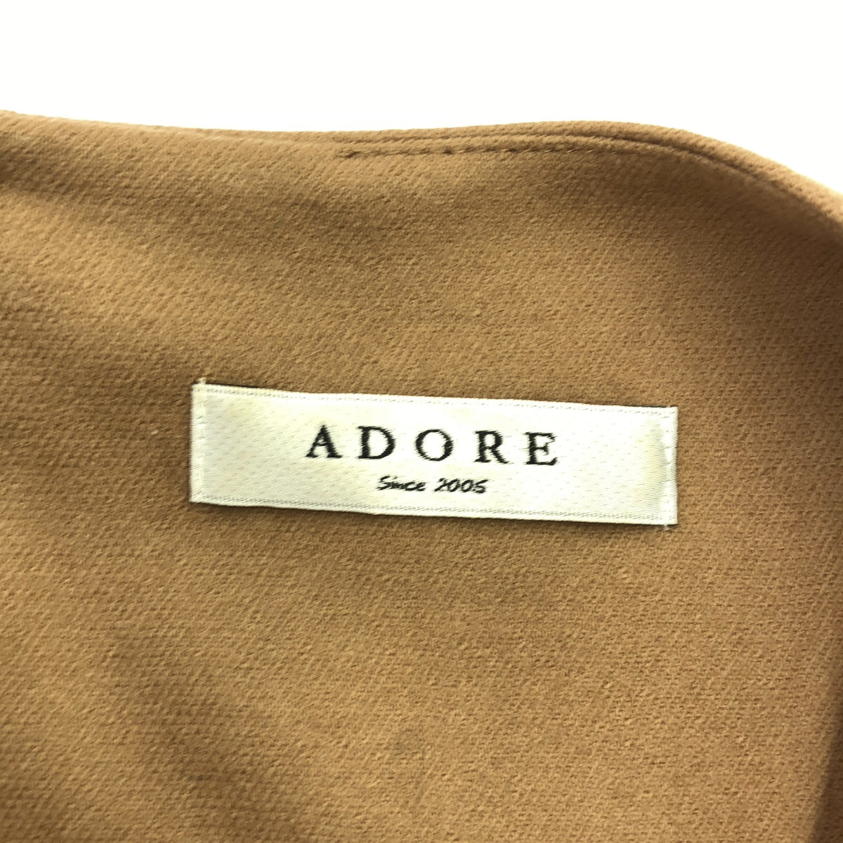 ADORE / アドーア | ウール混 袖フリル ワンピース | 38 | キャメル | レディース