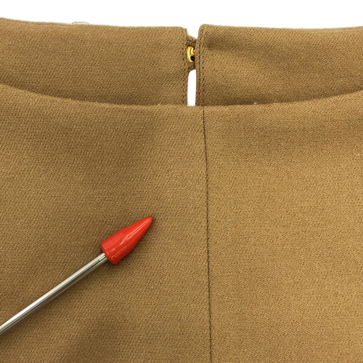 ADORE / アドーア | ウール混 袖フリル ワンピース | 38 | キャメル | レディース