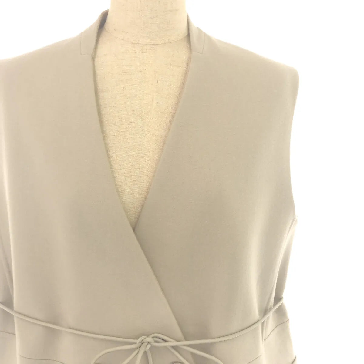 [狀況良好] 抽屜 |雙面無袖羊毛大衣 |尺寸 36 |淺灰色/米色|女性的