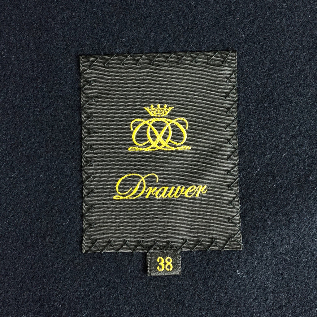 抽屜 |羊毛腰帶披肩領馬甲背心 | 38 |海軍 |女性的