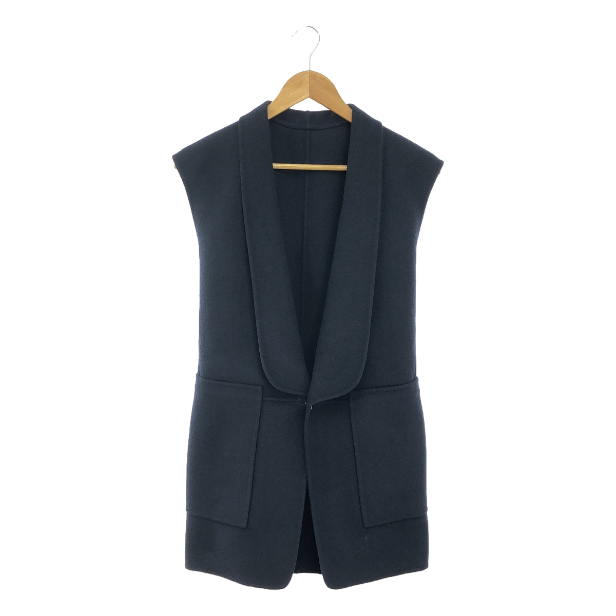 Drawer｜ドゥロワー ウールベルテッドショールカラージレ/ベスト Drawer / ドゥロワー | ウール ベルテッド ショールカラー ジレ ベスト