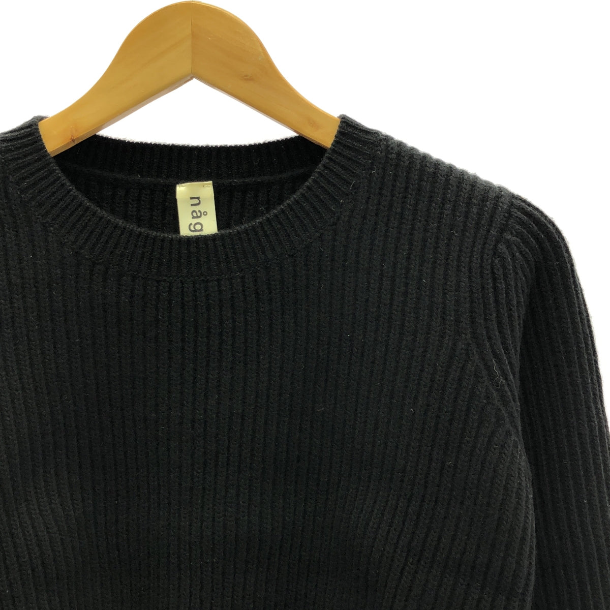 nagonstans / 나곤 스탠스 | 모직 캐시미어 자르기 니트 | 38 | 블랙 | 여성