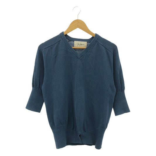 JUN MIKAMI | V-neck pullover knit | Blue | Women's