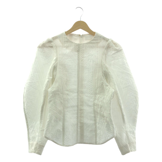 Mame Kurogouchi / マメクロゴウチ | 2022SS | Traditinal Patrern Jacquard Top / ジャガード ボリュームスリーブ ブラウス | 1 | レディース