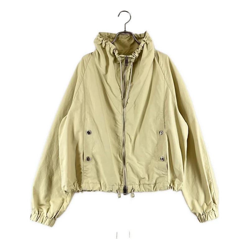 Burberry / バーバリー | バックロゴ ジップ ギャザー ジャケット | 8 | レディース