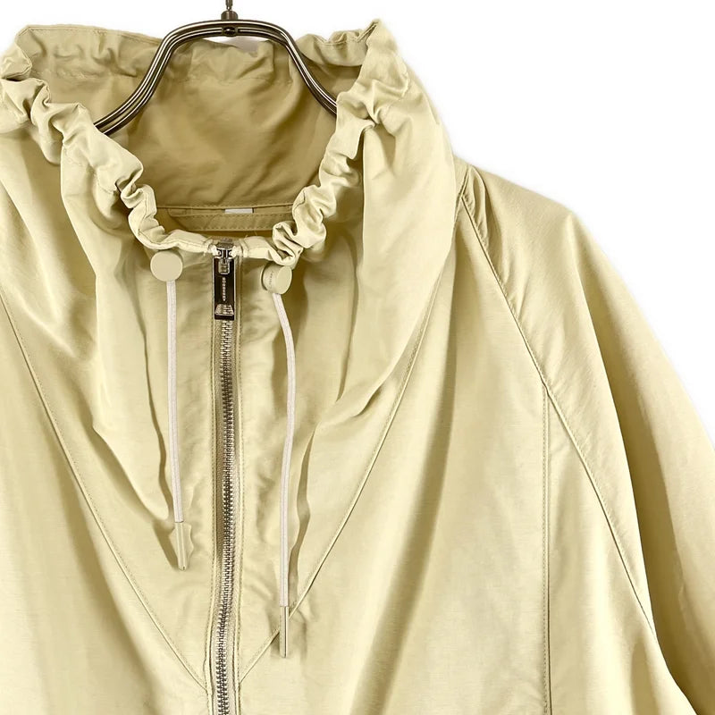 Burberry / バーバリー | バックロゴ ジップ ギャザー ジャケット | 8 | レディース