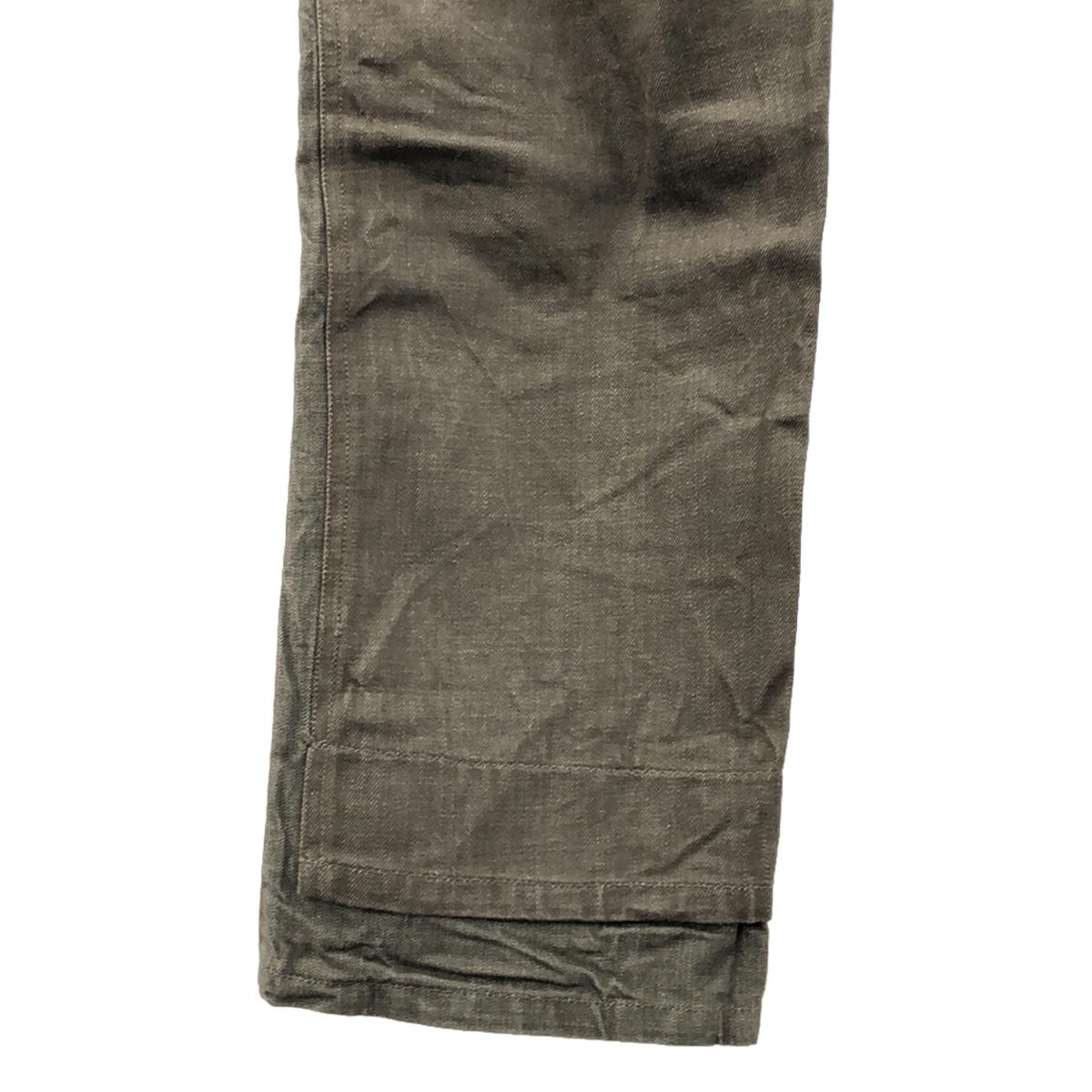 YOKE / ヨーク | 2022AW | CONNECTED 7P STRAIGHT DENIM TROUSERS コネクテッド 7P ストレート デニムパンツ | 2 | OLIVE DRAB / オリーブドラブ | メンズ