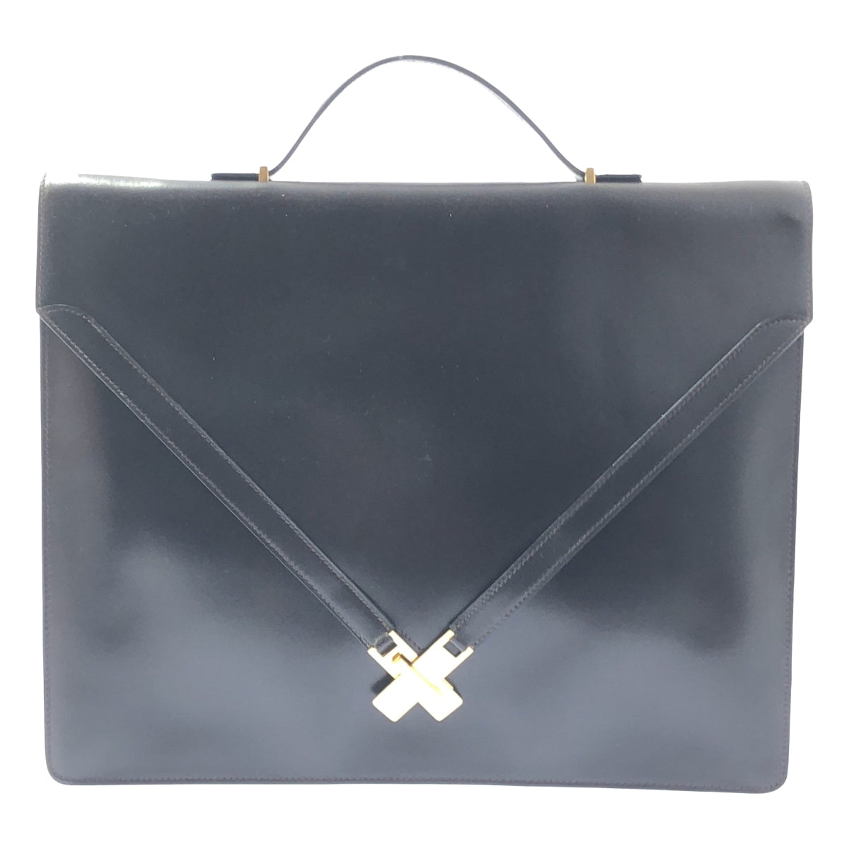 HERMES / エルメス | KELLY CROSS ケリークロス ボックスカーフレザー ブリーフケース 〇M刻印 | ダークブラウン | レディース
